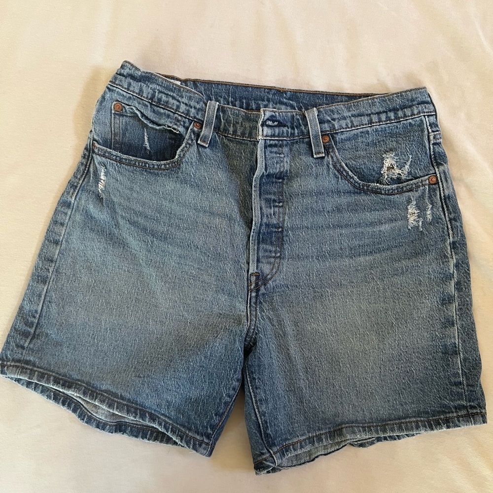Levi's Light Blue Jean Shorts
